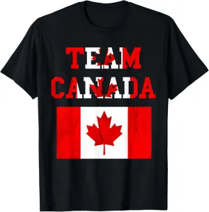 Team Canada Maple Leaf Canadian Soccer Team Canada Flag T-Shirt