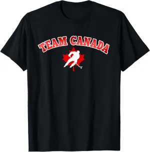 Team Canada Pride Vacation Travel Sports Hockey Player Gift T-Shirt