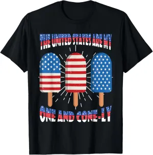 The United States are my one and cone-ly us flag ice cream T-Shirt