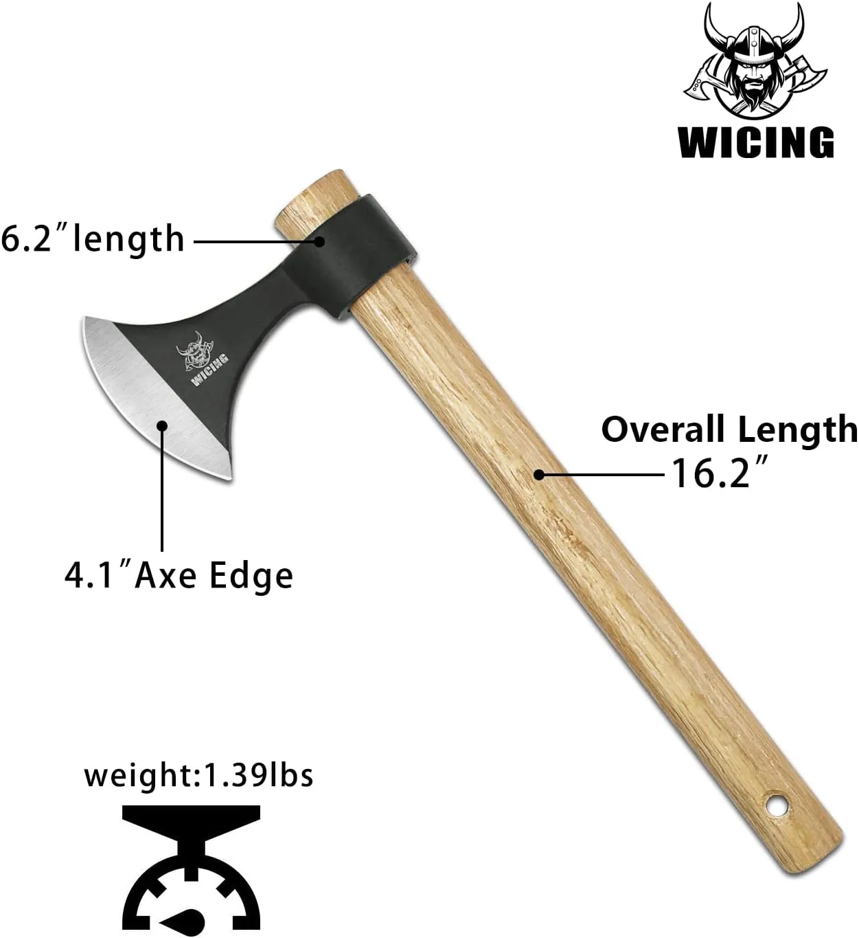 Throwing Axes 3 Pack, 16.2-inch Throwing Tomahawks High Carbon Steel & Wooden Handle, for Axe Throwing Recreation and Competition