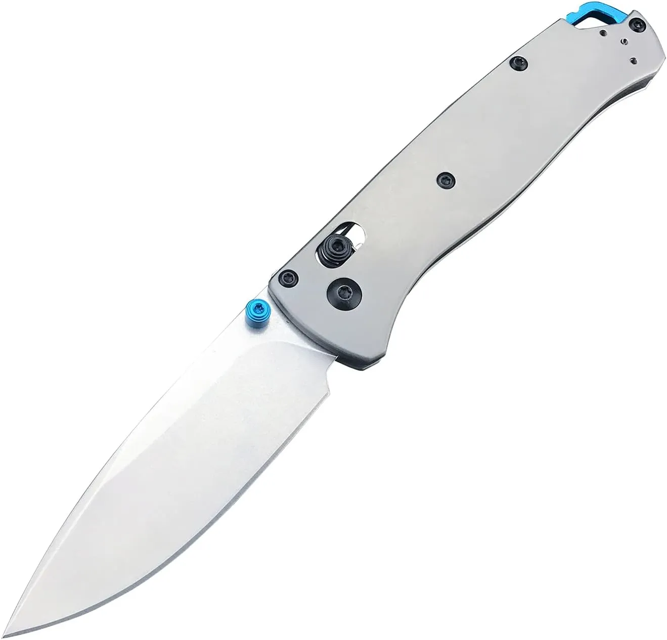 Titanium Folding Pocket Knife, Axis Lock, 3.15" 440C Blade, Titanium Alloy Handle with Pocketclip for Outdoor, Survival and Camping