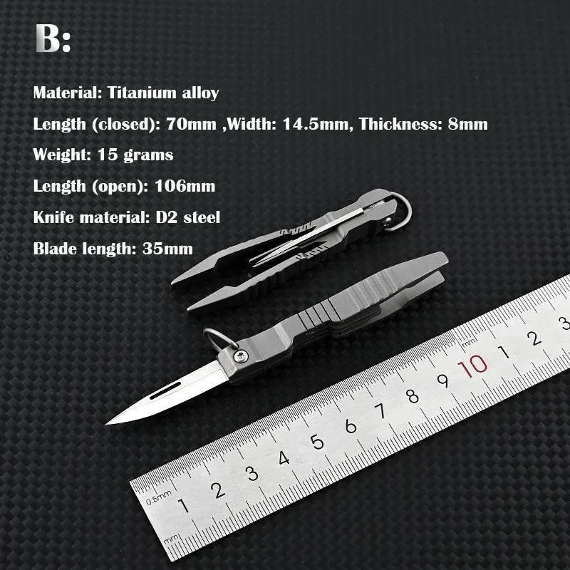 Titanium Multi-Tool Tweezer Knife - Durable Everyday Tool
