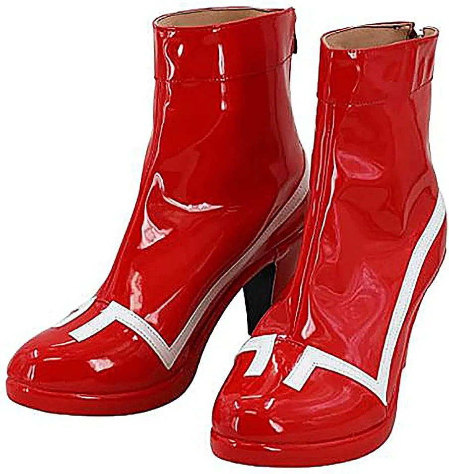 Tkieio Darling Cosplay Shoes Darling Cosplay Boots PU Leather Shoes Boots