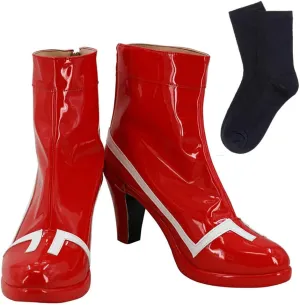 Tkieio Darling Cosplay Shoes Darling Cosplay Boots PU Leather Shoes Boots