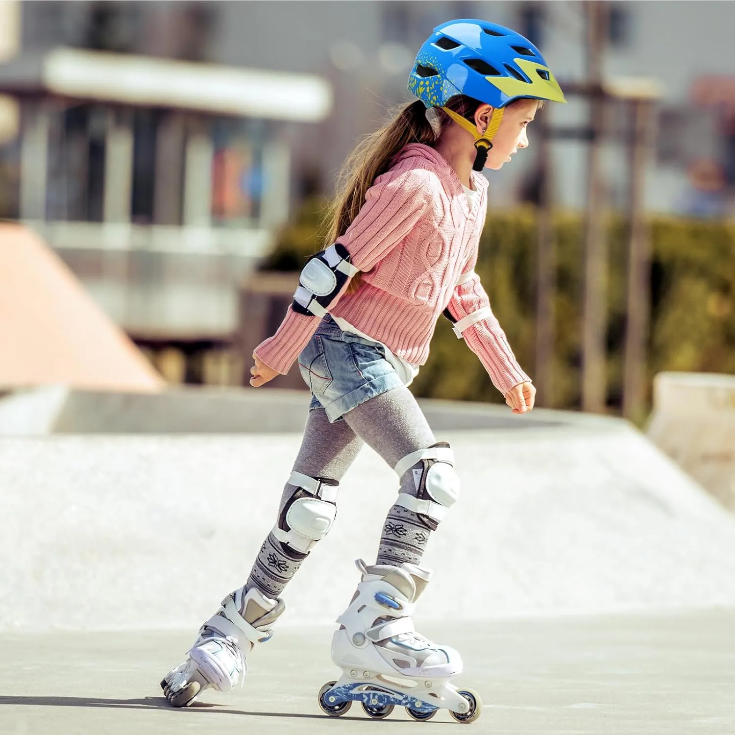 Toddler Helmet, Adjustable Kids Bike Helmets for Girls & Boys Ages 3-5/4-6/5-8 Years, Baby Skateboard Helmet with Lights for Youth Cycling/Skateboarding/Roller Inline Skating/Scooter
