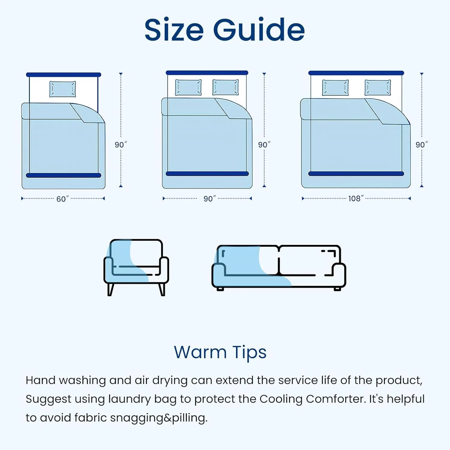 Topcee Cooling Comforter Queen Size - Cooling Blanket (90"x90") for Hot Sleepers Everlasting Cold Touch Double Sided Lightweight Design Summer Comforter Ice Blanket for Night Sweats Grey
