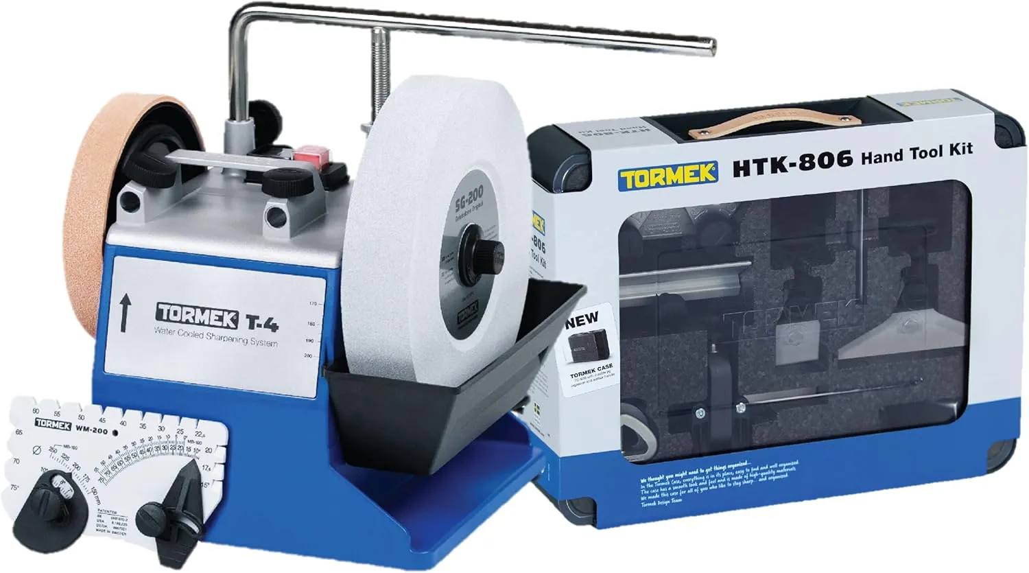 Tormek T-4 Hand Tool Kit (Tormek T-4 Original   Tormek HTK-806 Hand Tool Kit) - sharpener that includes all the necessary jigs for knives, axes, scissors, and carving tools (US Version)