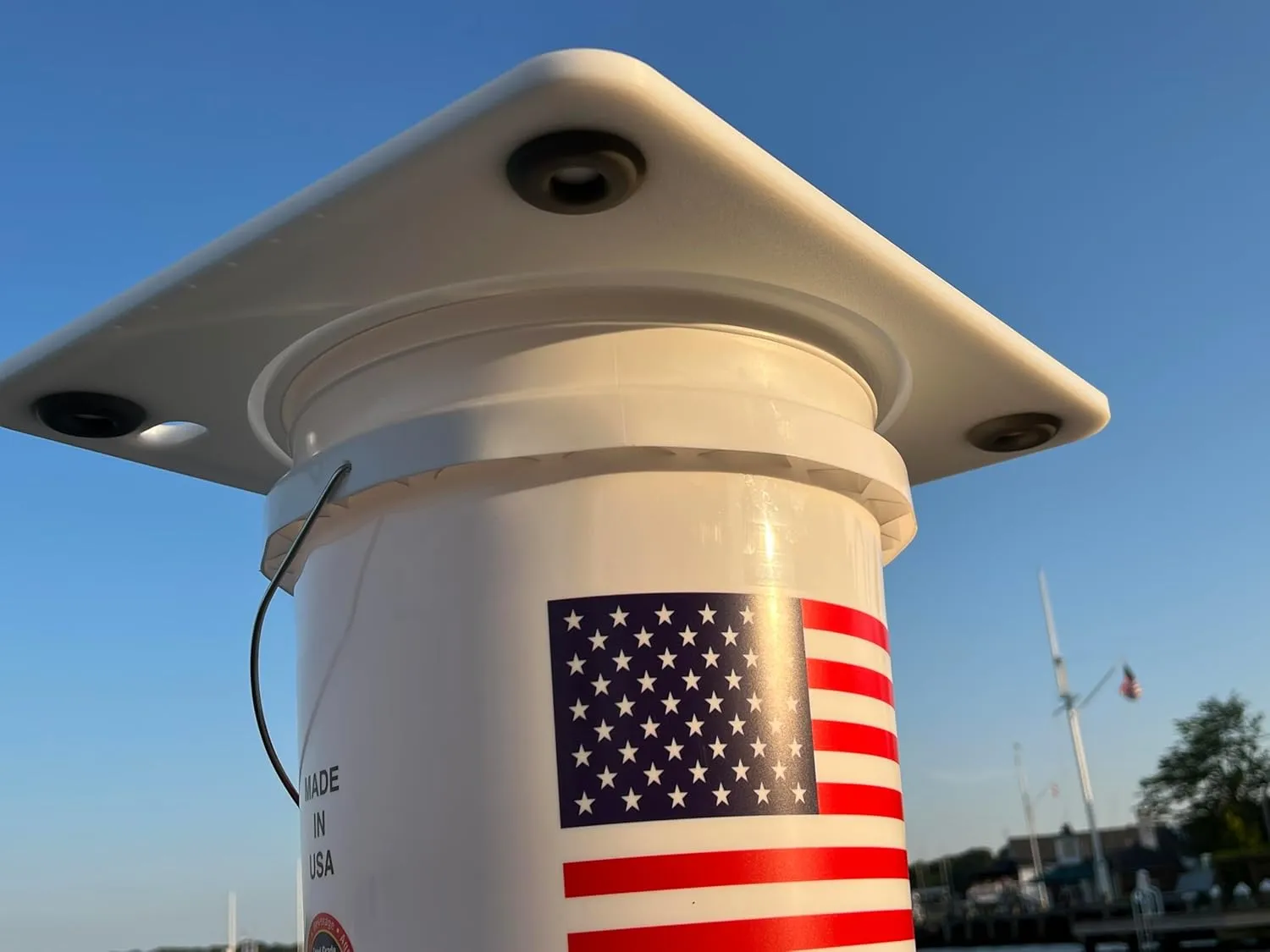TRAPSKI Made in the USA | Premium Bucket or Cooler Fishing Cutting Board Table | 1/2 inch Thick HDPE UV Protected | Non-Skid or Mark Rubber Feet