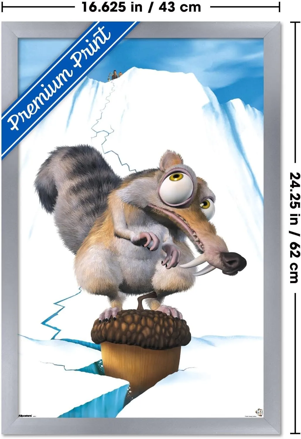 Trends International Ice Age (2002) - Scratch One Sheet Wall Poster, 22.4L x 14.7W, Silver Framed Version