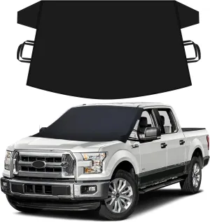 Truck Windshield Cover for Ice and Snow, SUV Snow Cover, Frost Cover Gives Protection from Snow and Ice, Car Cover for Snow, Winter Car Accessories | X-Large (74" x 43")