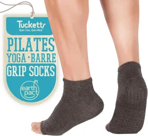 Tucketts Anklet Pilates Grip Socks for Men, NonSlip, High Ankle Toeless Yoga Socks with Grips for Martial Arts & More, 1 Pair