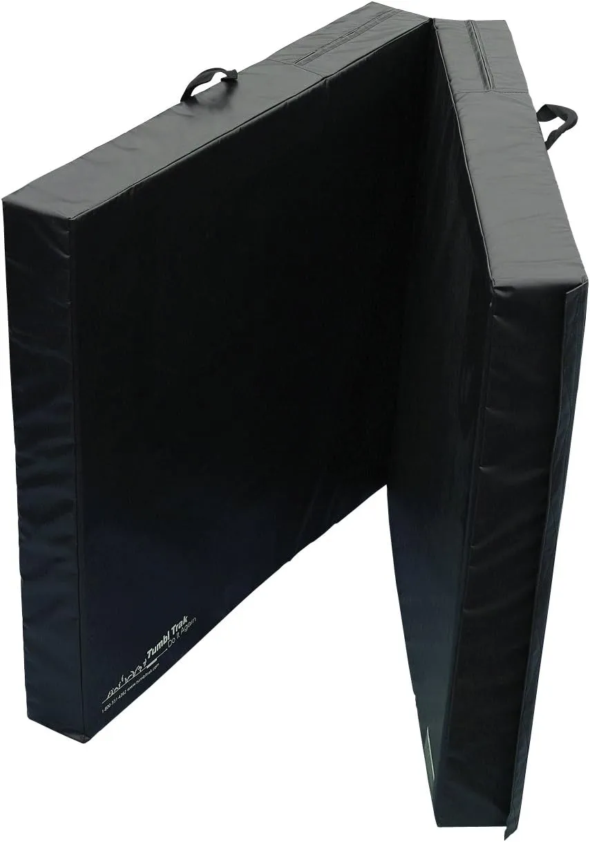 Tumbl Trak Folding Practice Mat, 5ft x 10ft x 8in, Crash Pad for Gymnastics, Cheerleading, Dance and Martial Arts