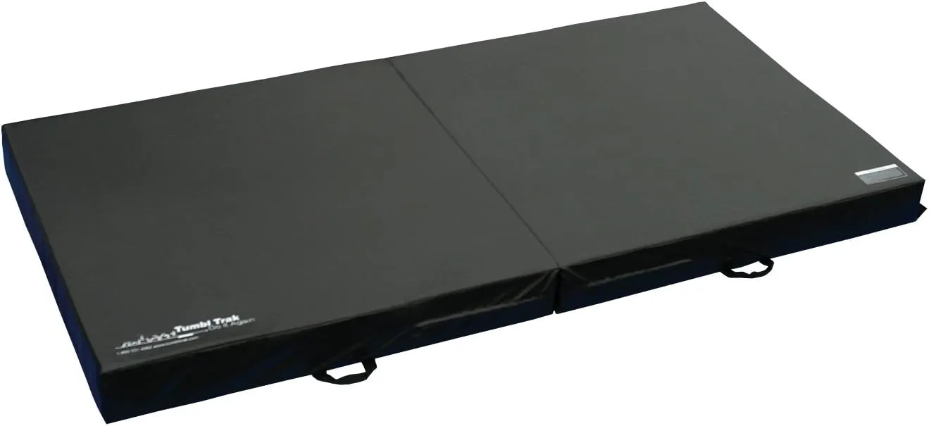 Tumbl Trak Folding Practice Mat, 5ft x 10ft x 8in, Crash Pad for Gymnastics, Cheerleading, Dance and Martial Arts