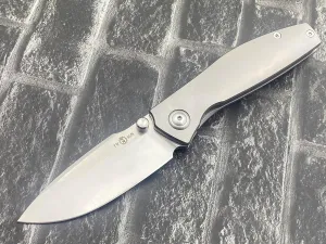 Twosun Folding Knife K110 Blade TC4 Titanium Handle Camping Pocket Knife TS576-K110-Gray