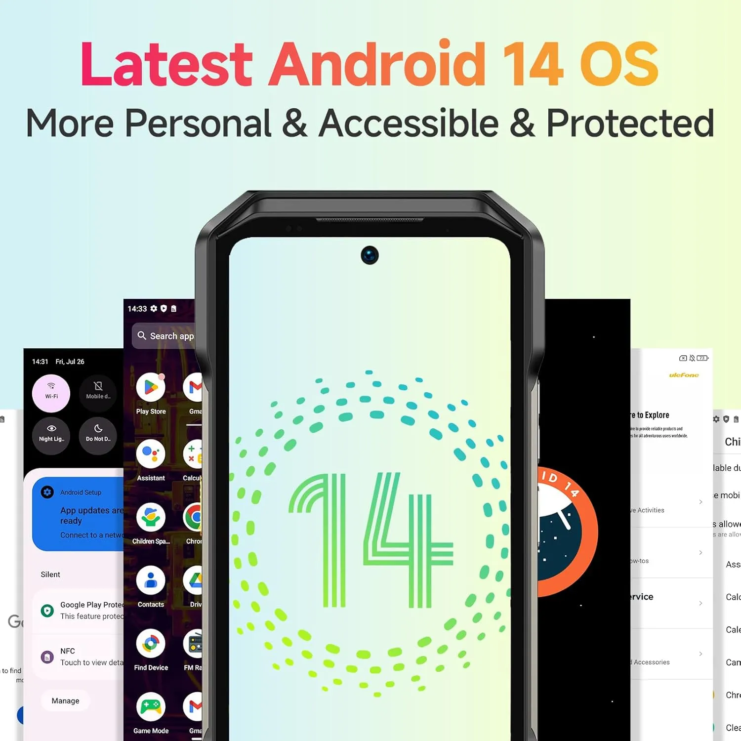 Ulefone Armor 27T Pro 5G Rugged Phone with Thermal Image Camera, MTK Dimensity 6300 5G, 24GB 256GB, 50MP 64MP 32MP, Android 14, 6.78”, 10600mAh/Wireless Charge, uSmart, GPS/NFC Unlocked Smartphone