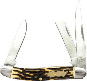 Uncle Henry Next Gen 897UH Premium Stock 6.2in Folding Pocket Knife and Staglon Handle for Hunting, Camping, and EDC