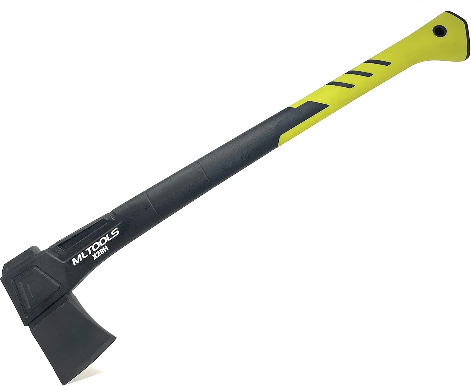 Universal Camping Hatchet X28H - Survival Hatchet, Fiberglass Ergonomic Handle, Carbon Steel Head - Torque, Weatherproof Survival Axes and Hatchets - Non-Slip - Protection Guard, Lock - 28”