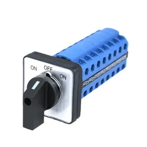 Universal Rotary Changeover Switch SZW26/LW26-20 3 Position 8 Phase 32 Terminals ON Off ON 20A 660V 64X64 48X48 mm Panel(D808.8 ON Off ON 48)
