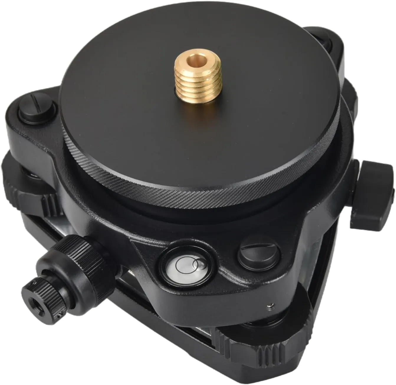 Universal Tribrach/Base for GPS RTK and Total Station Prisms, Black Aluminum Alloy Construction, Durable, 5/8" x 11 Thread for Surveying Equipment