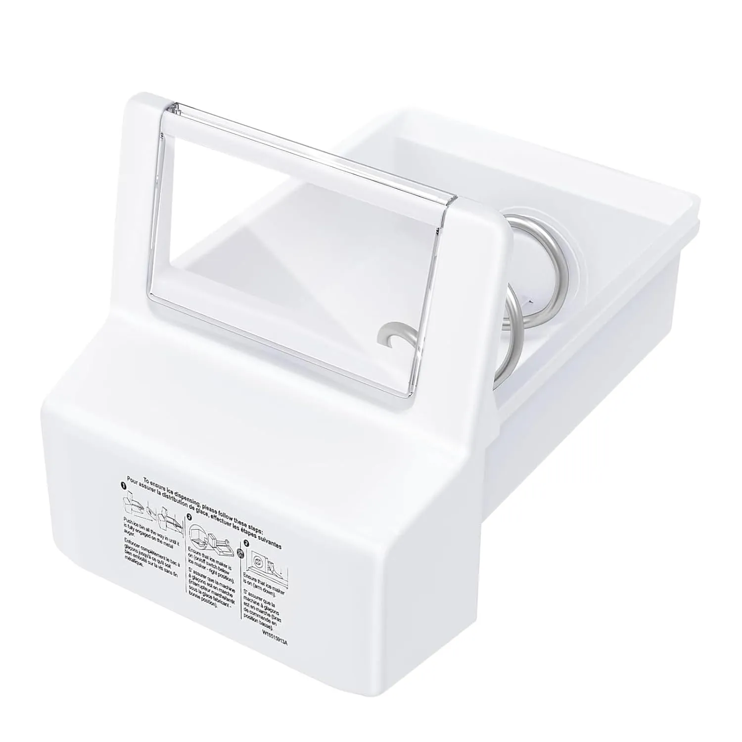 Upgraded WPW10558423 Refrigerator Ice Bucket Compatible with Whirlpool Ice Maker Replacement W10558423 Whirlpool Ice Bucket Ice Bin WRS325FDAM04, WRS315SDHM08, WRS325SDHZ, WRS315SDHZ Ice Maker Tray