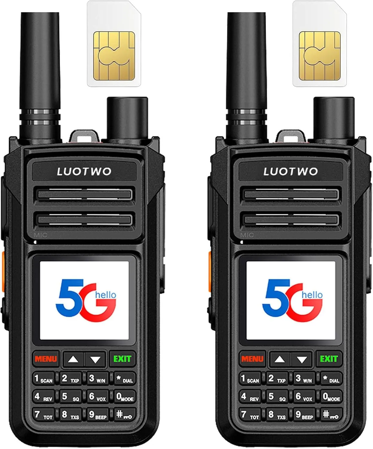 V1-9118 National Intercom & UHF Walkie Talkies - Long Range 5km with 5G Analog Dual Mode, POC 5000km Radio, Type-C Rechargeable Ideal for Rescue, Security, Construction Use for a Lifetime