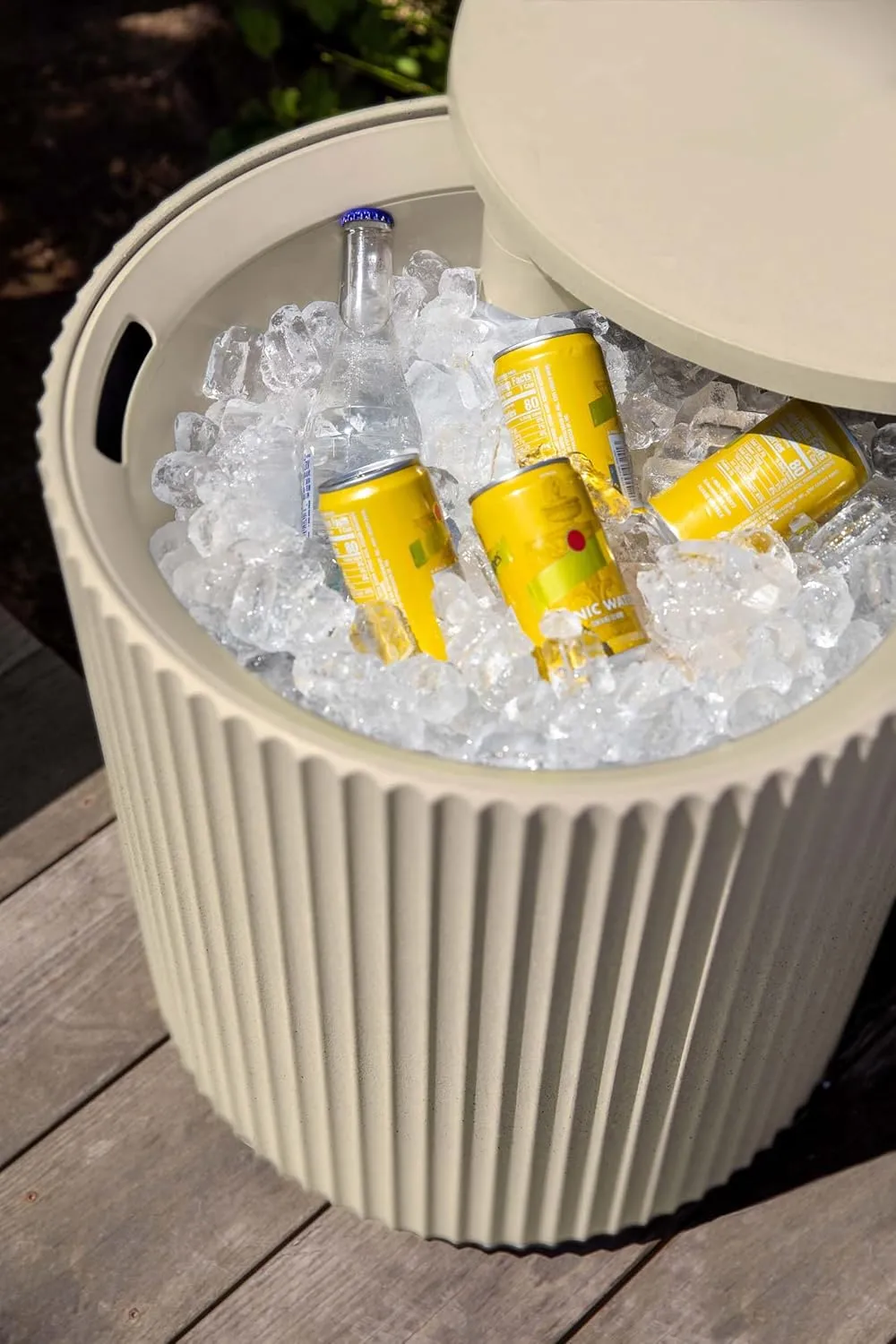 Veradek Cooler Side Table - 2 in 1 - Designed for use as Outdoor Side Table, Patio Decor and Ice Chest