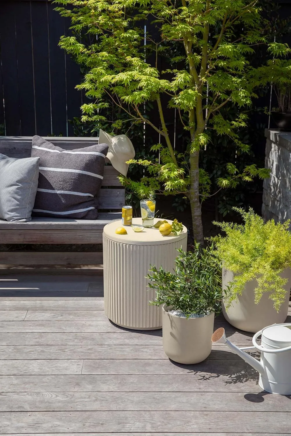 Veradek Cooler Side Table - 2 in 1 - Designed for use as Outdoor Side Table, Patio Decor and Ice Chest