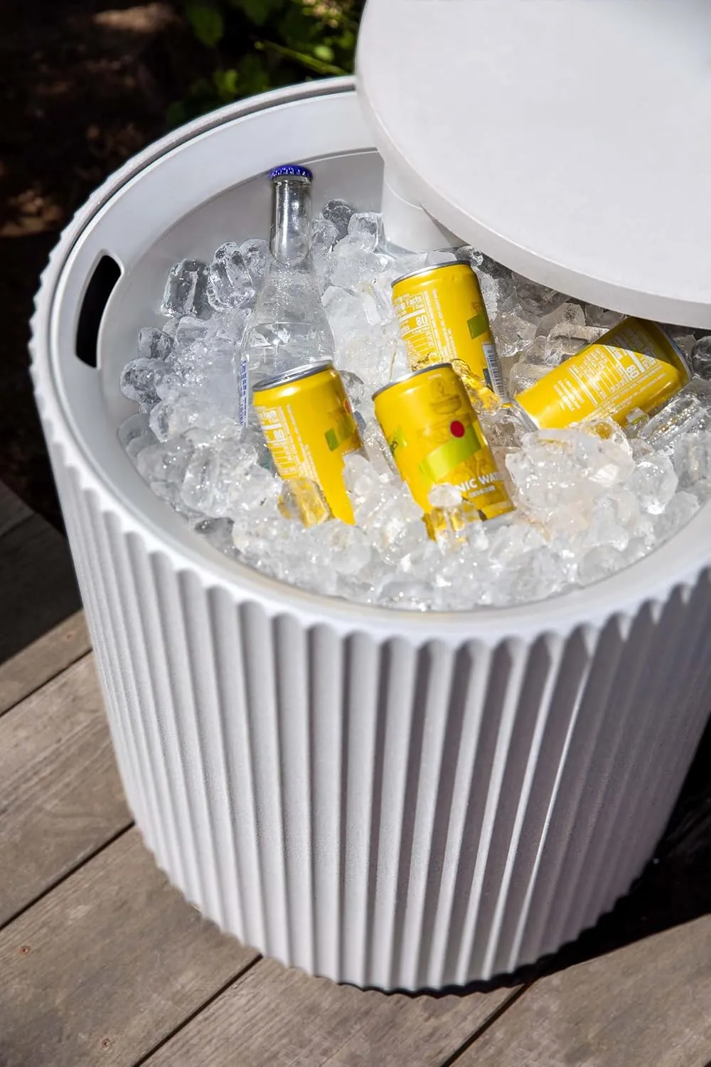 Veradek Outdoor Cooler Side Table - 2 in 1 - Designed for use as Outdoor Side Table, Patio Decor and Ice Chest