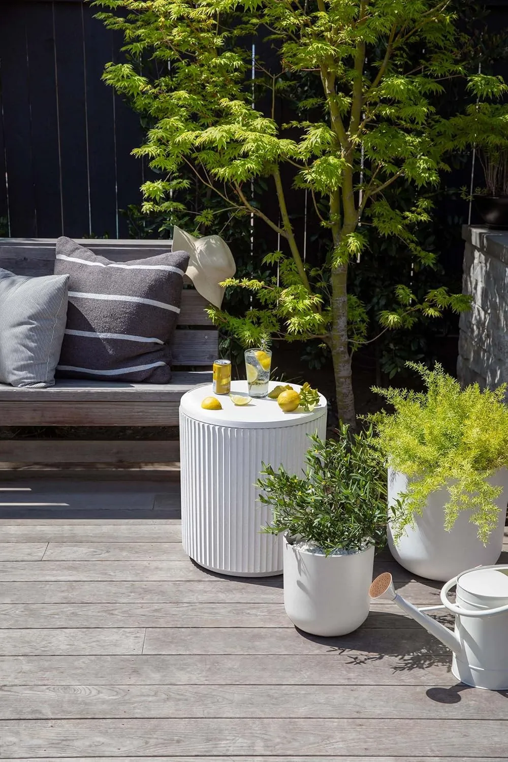 Veradek Outdoor Cooler Side Table - 2 in 1 - Designed for use as Outdoor Side Table, Patio Decor and Ice Chest
