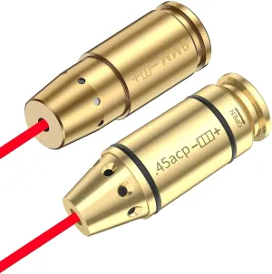 Verpdot Bore Sight Kit 9mm and .45ACP Bore Sight Red Dot Boresighter Red Laser with Batteries for Hunting and Shooting
