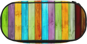 Vertical Planks in Carpentry Oak Timber Print Simple rectangle Pen bag Storage case for Office supplies,cosmetics,toiletries