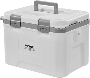 VEVOR Portable Cooler,Hard Cooler with Ice Retention, Heavy-Duty Handles and Strap, Lightweight Rigid Material Insulated Portable Cooler, Suitable for Family Picnics and Short Trips