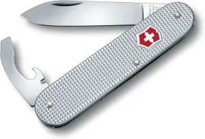 Victorinox Bantam Alox Swiss Army Knife, 5 Function Swiss Made Pocket Knife with Large Blade, Screwdriver and Bottle Opener – Silver
