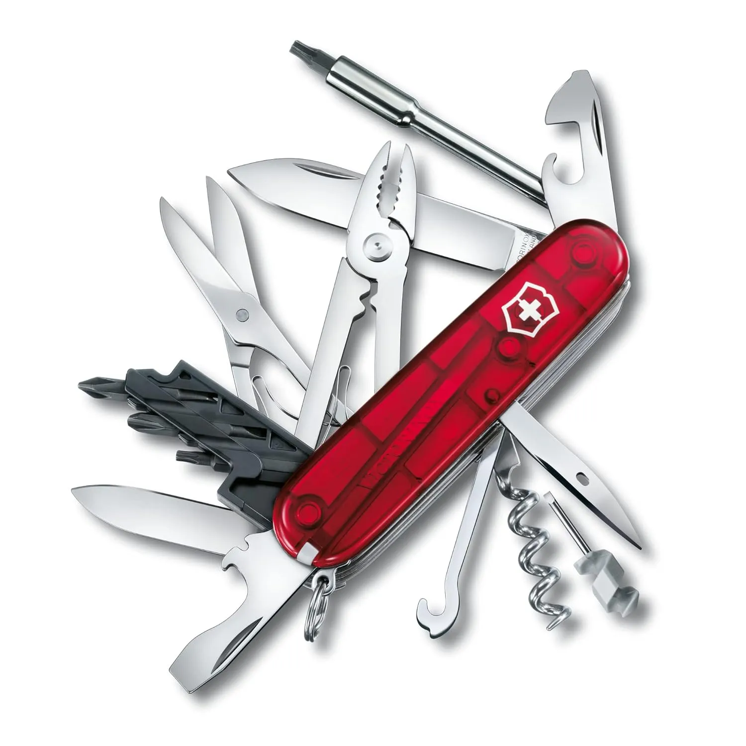Victorinox CyberTool M 32 Function Pocket Knife, Ruby, 91mm