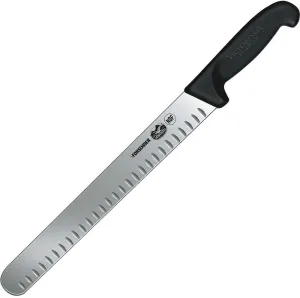 Victorinox Fibrox Pro 12-Inch Slicing Knife with Granton Edge and Black Handle