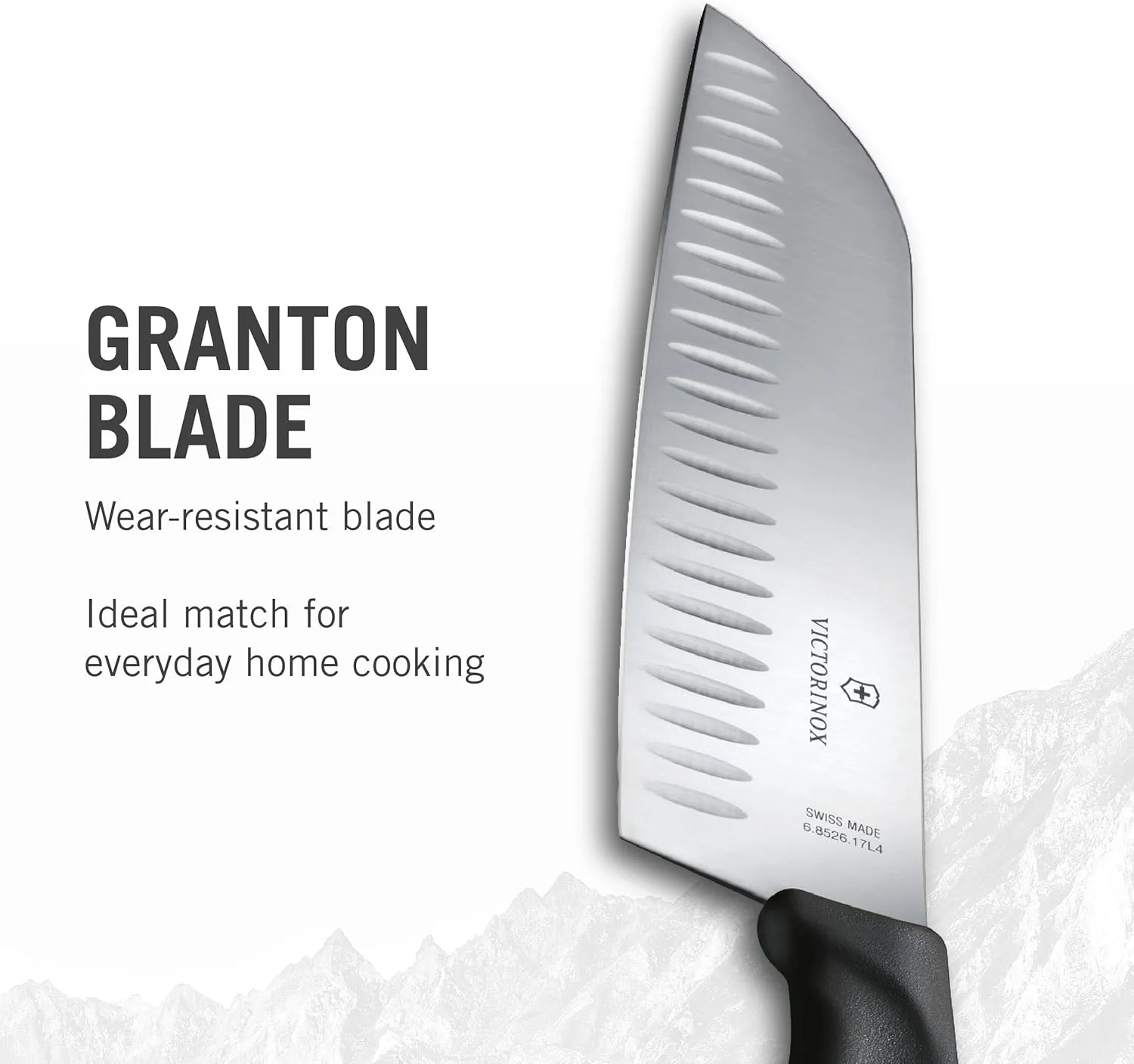 Victorinox Swiss Classic Santoku Knife - Sharp Kitchen Knife with Fluted Edge - Ergonomic Chopping Tool for Kitchen Essentials - Granton Edge, 7"