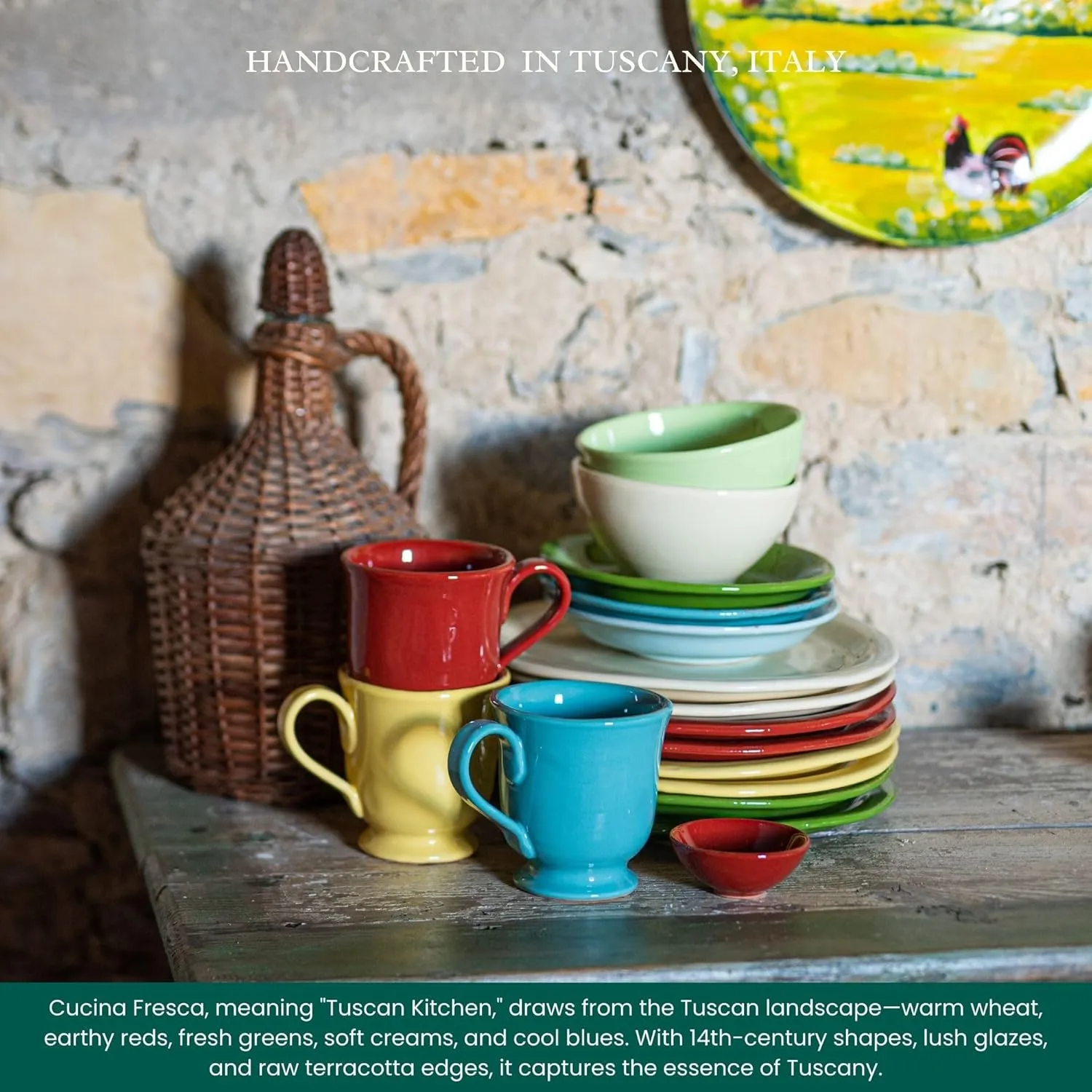Vietri Cucina Fresca Crema Soup/Cereal Bowl, 6" D Earthenware Kitchen & Dining Deep Oatmeal Dish