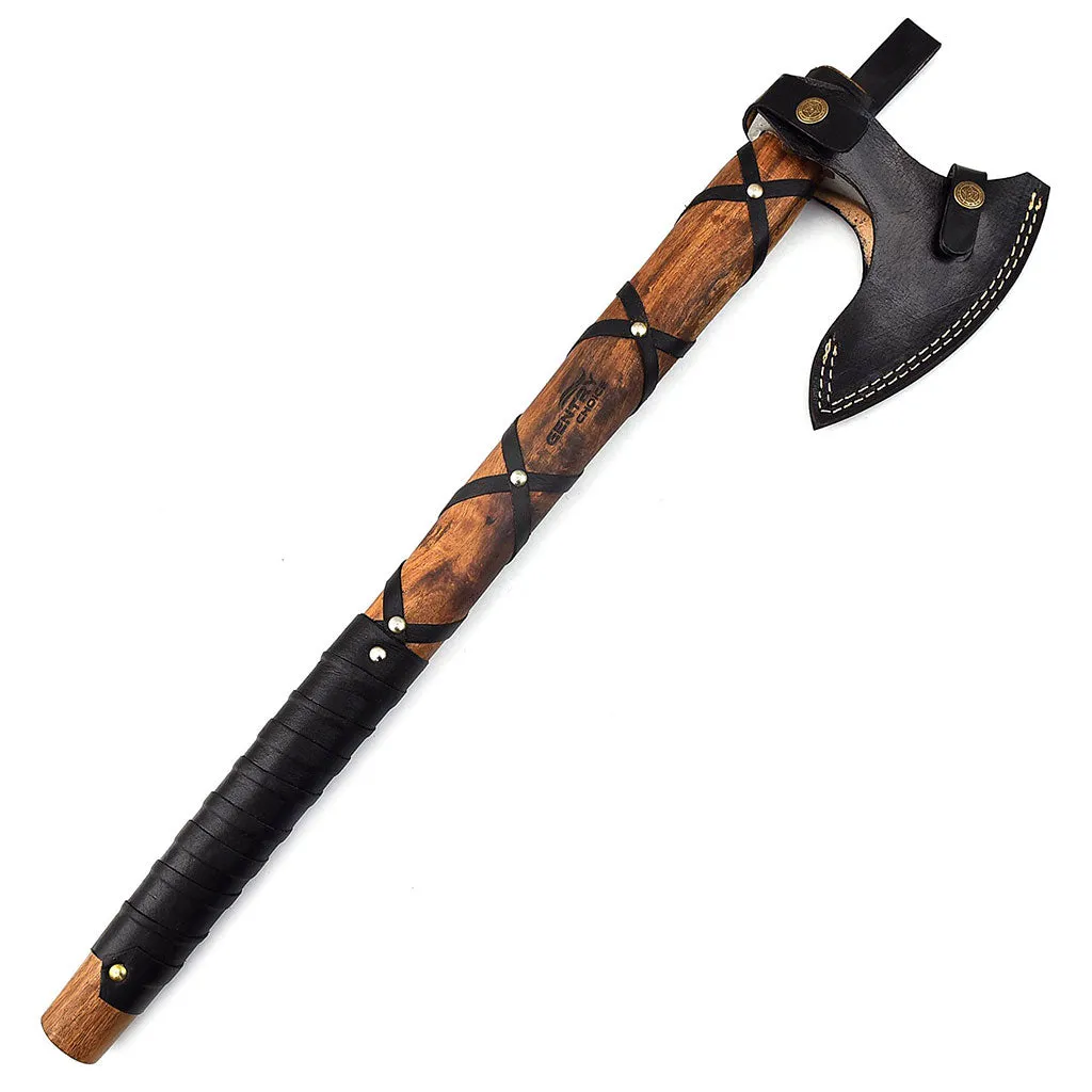 Viking Axe Hatchet with Natural Wood Floki AXE042BLK