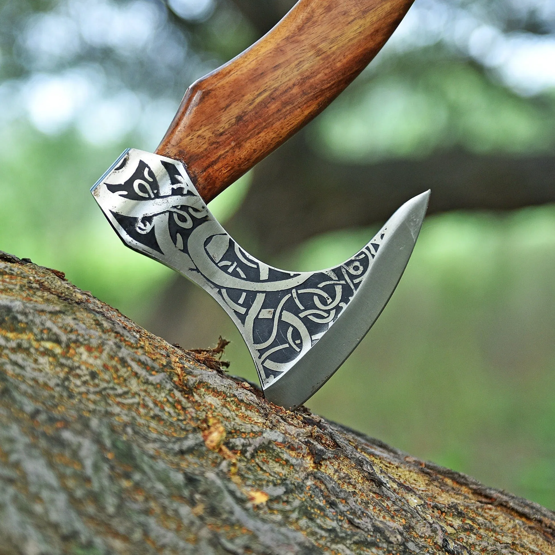 Viking Valknut Battle Axe