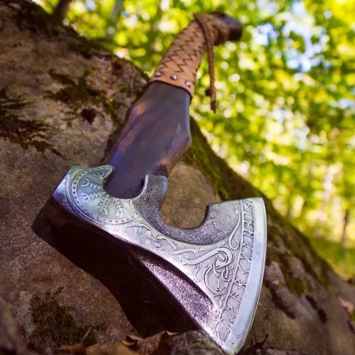 Viking Valknut Battle Axe