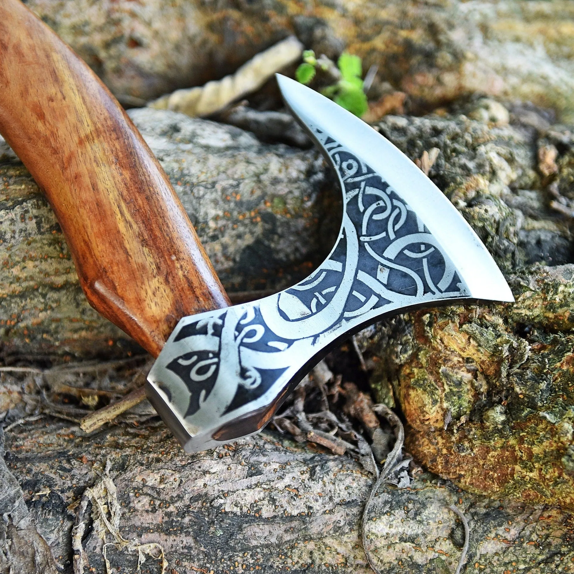 Viking Valknut Battle Axe