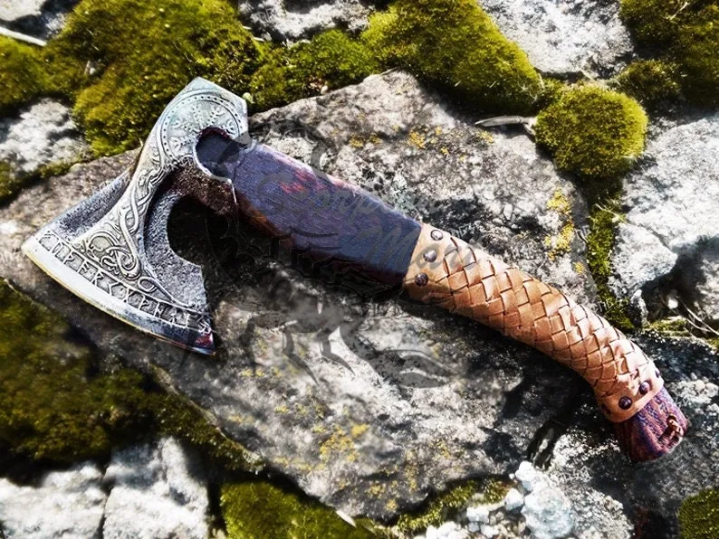 Viking Valknut Battle Axe