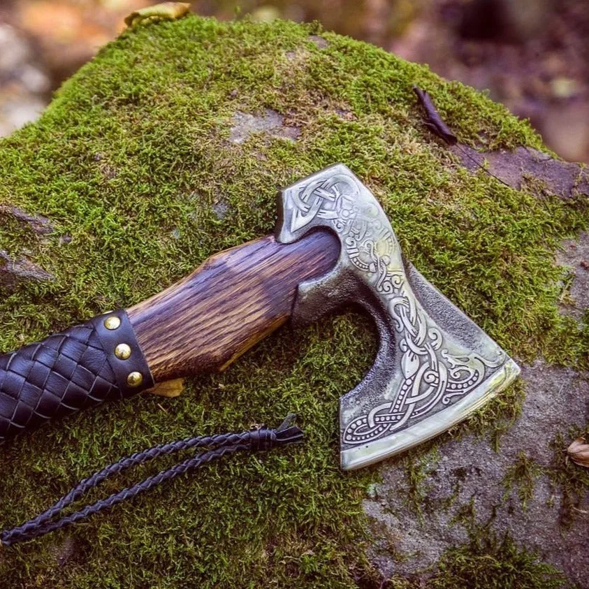 Viking Valknut Battle Axe