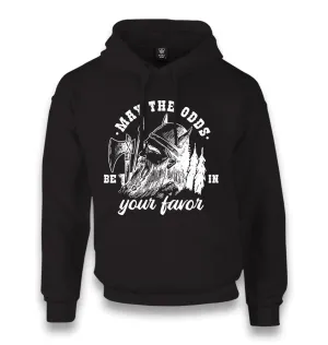 Viking Warrior Axe and Helmet Unisex Black Hoodie