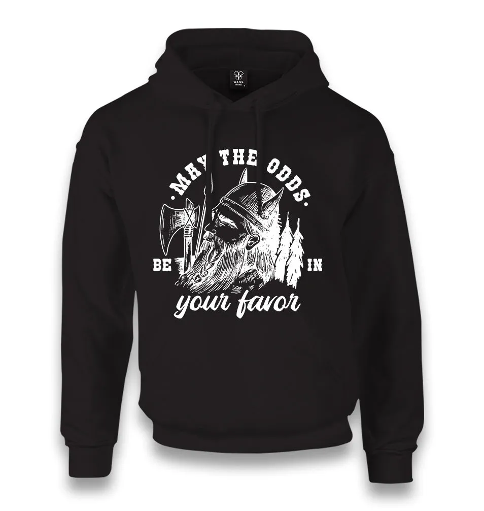 Viking Warrior Axe and Helmet Unisex Black Hoodie