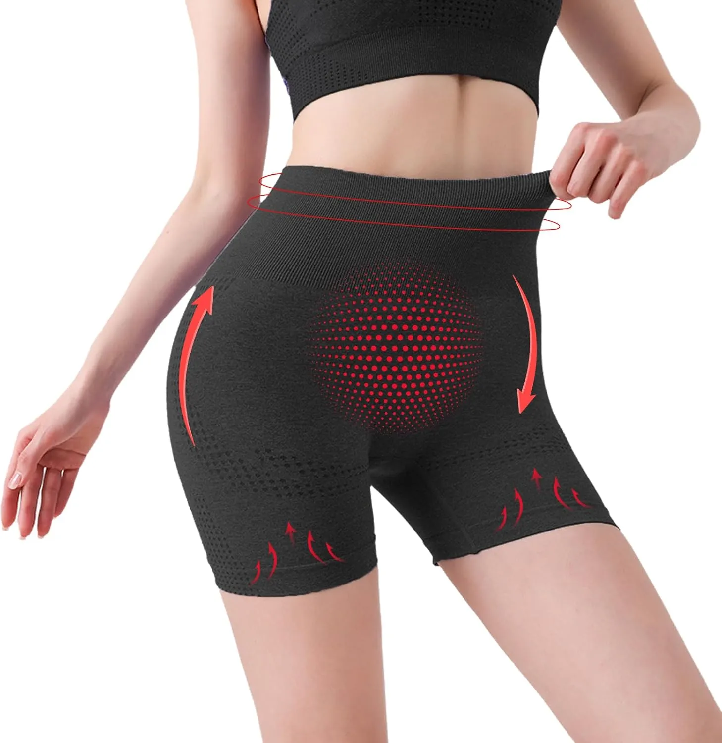 Viresta Ion Shaping Shorts, Micro-Vibration Ion Fiber Repair Shaping Tummy Control Shapewear Shorts