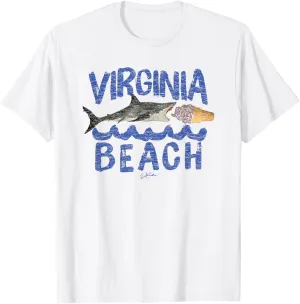 Virginia Beach, VA, Great White Shark Eats Ice Cream T-Shirt