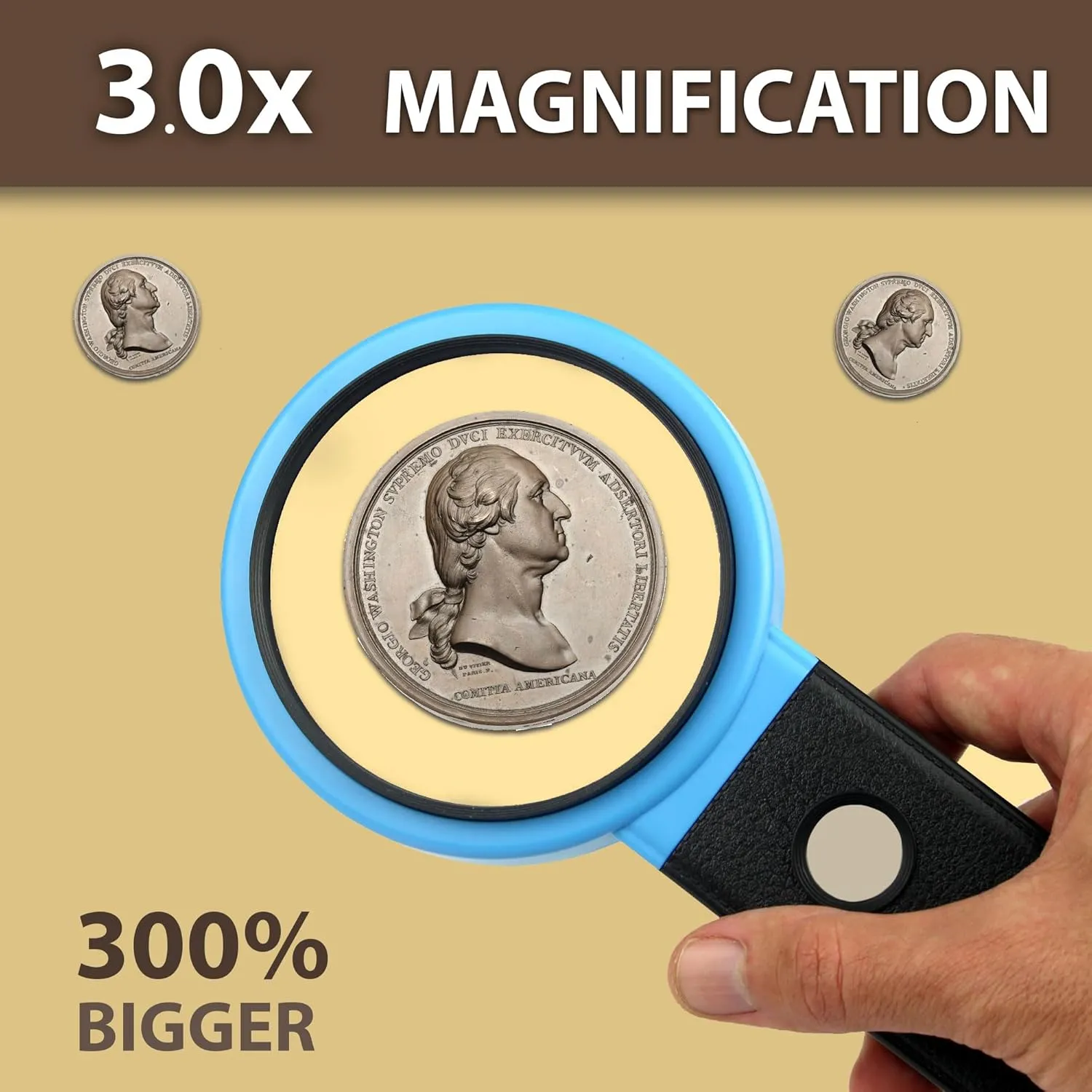 Vision Aid 30x Hands-Free Magnifier with Ultra Bright 36 LED Lights and Case - 40x Loupe Magnifying Glass with Stand for Reading Jewelry Coins Watch Hobby Crafts Close Work
