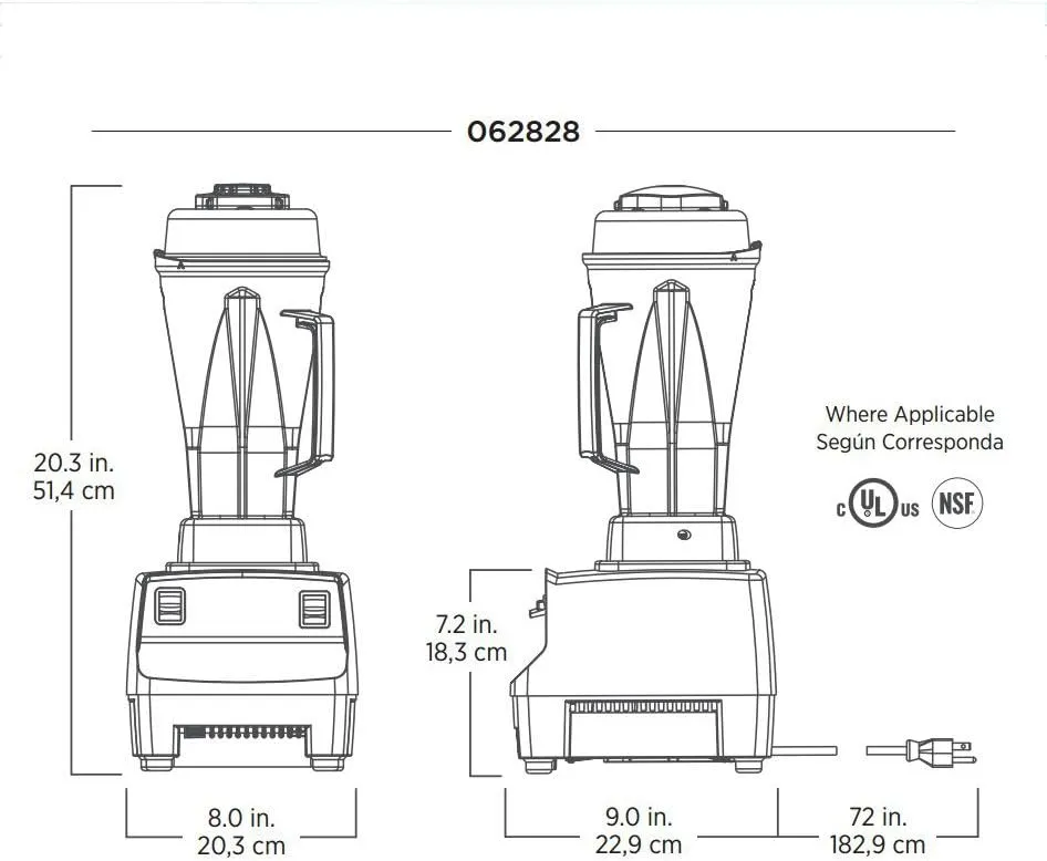 Vitamix Commercial 64-Oz Drink Machine Two-Speed