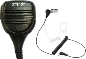 VMUKSAN TYT IP54 Rainproof Shoulder Remote Speaker Mic for MD-380/UV380 UV8000D/E,Baofeng,AnyTone,Kenwood DMR/Analog Ham Radio with Acoustic Tube Earpiece
